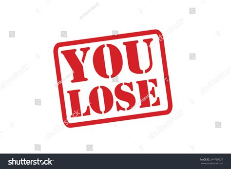 You Lose Red Rubber Stamp Vector Stock Vector Royalty Free 244769227