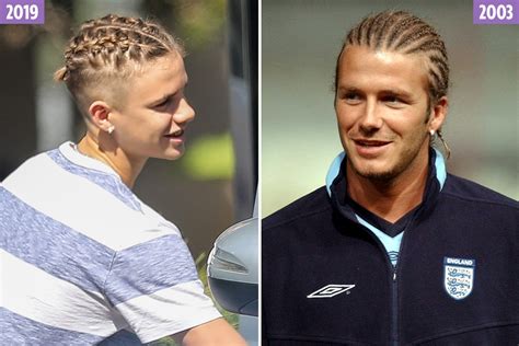 Romeo Beckham Pays Tribute To Dad Davids Iconic Braided Hair Look As