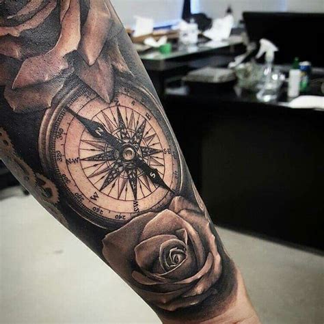 Arm tattoos work nicely with some of the coolest tattoo ideas. Tattoo Arm Rosen Kompass - Tattoo Arm Rosen Kompass - #Arm ...