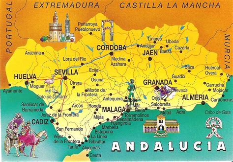 Europc 028 Mapa De Andalucía En Que Se Ven Las Ciudades Qu Flickr