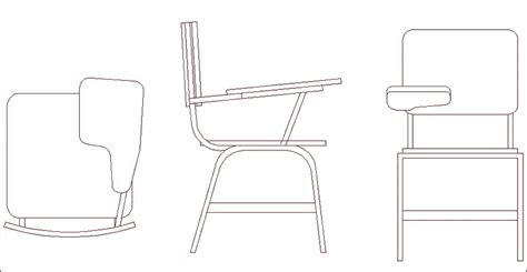 Desk School Chair Dwg Block For Autocad • Designs Cad