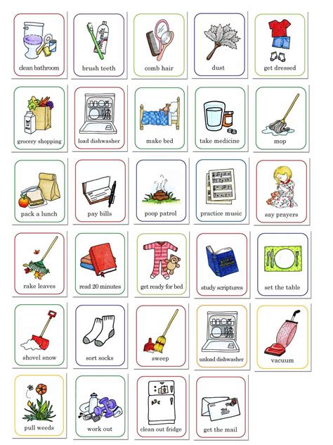 Chore Chart Printables Chore Chart Kids Job Chart Charts For Kids