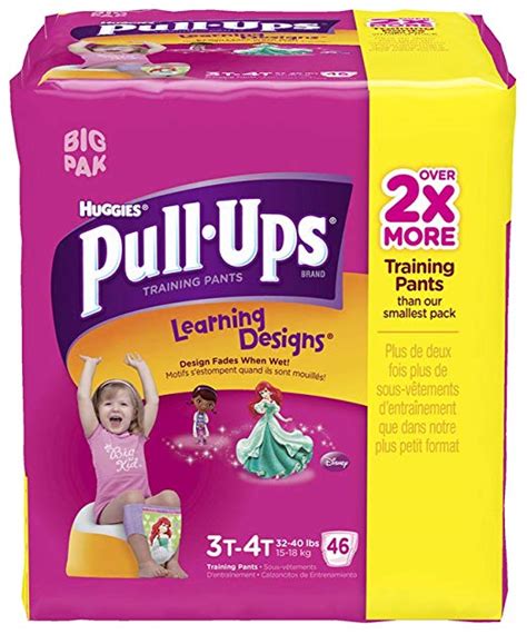 Huggies Pull Ups Learning Designs Training Pants Girls 3t 4t 46 Ct Review
