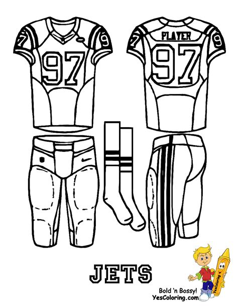 Free football coloring book for kids. Attack AFC Football Uniform Printables | Bills-Chargers ...