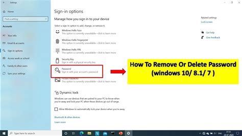 How To Remove Password On Windows 10 How To Change And Delete