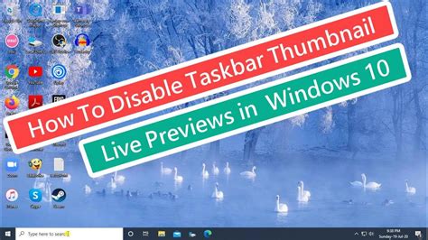 How To Disable Taskbar Thumbnail Live Previews In Windows 10 Tutorial