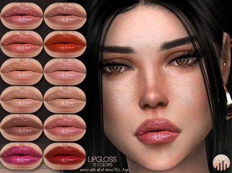 Lipgloss Bm16 By Busra Tr Sims 4 Cc Makeup The Sims 4 Skin Sims 4