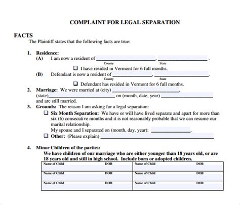 How to fill out the initial paperwork to file for divorce or a legal separation in california without the need to hire an attorney. FREE 9+ Sample Separation Agreement Templates in PDF | MS ...