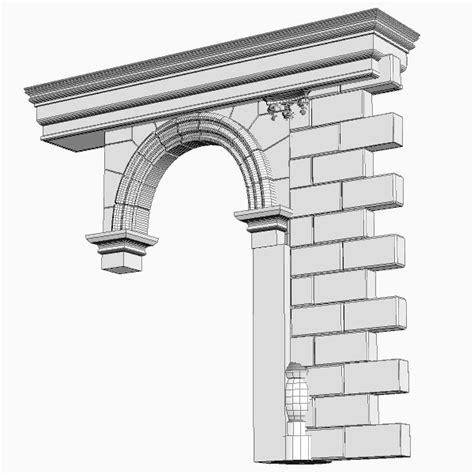 Stone Column Arch 3d Model Cgtrader