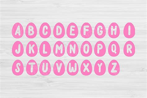 Download Easter Egg Svg Font Cut Files for Cricut and Silhouette (530822) | Cut Files | Design Bundles