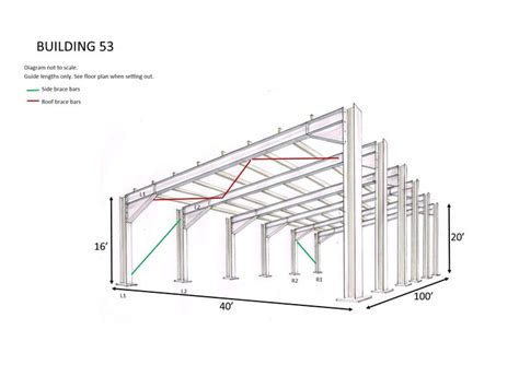 Steel Framed Building Mono Slope 100ft Long X40 Ft Wide X 20 Pitch Roof