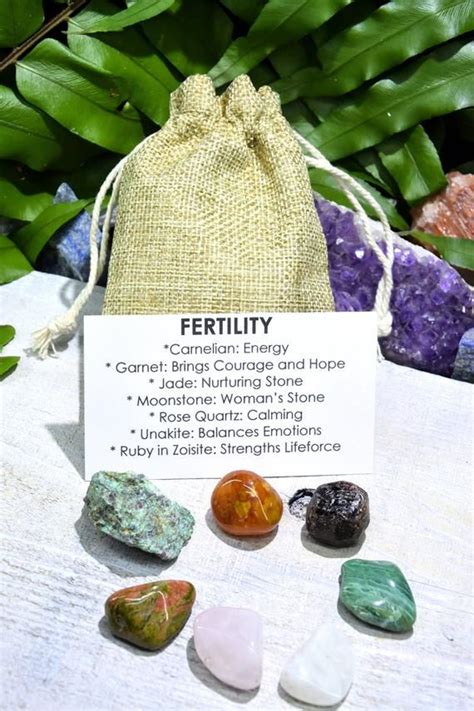 Fertility Crystals Gemstones Kit Fertility Set Increase Fertility Rocks Healing Crystals