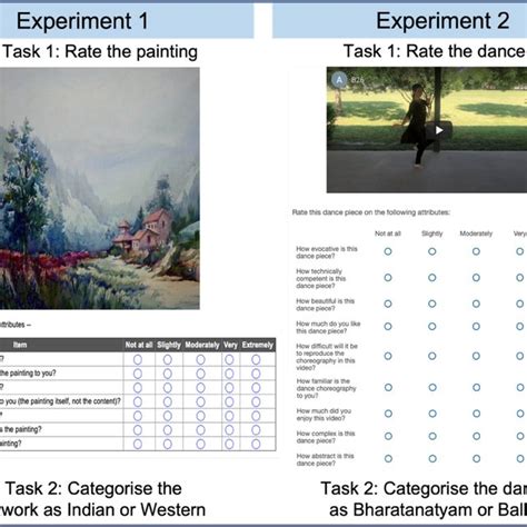 Graphical Representation Of The Rating Task And Categorisation Task For