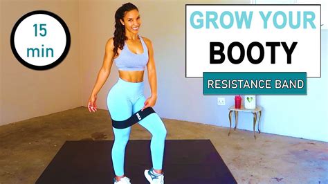 15 Min Resistance Band Booty At Home Workout Butt Workout For Women