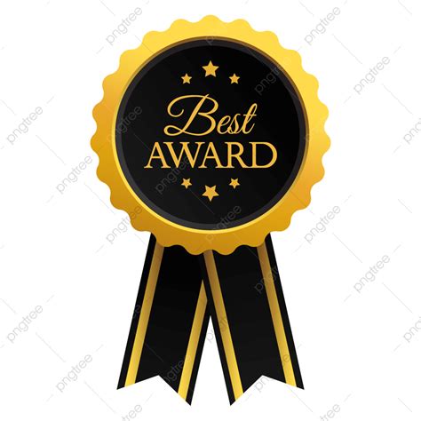 Gold Black Best Award Medal Design With Blackgold Ribbon Best Award
