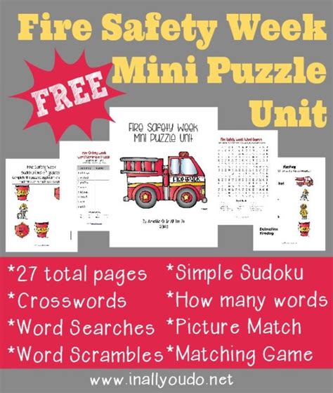 Free Fire Safety Week Mini Puzzle Unit