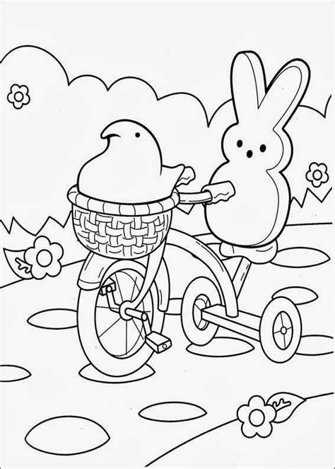 This peeps coloring page would be an absolute delight for peeps lovers as it features two of their favorite candies in their life forms playing hopscotch. Fun Coloring Pages: Marshmallow Peeps Coloring Pages