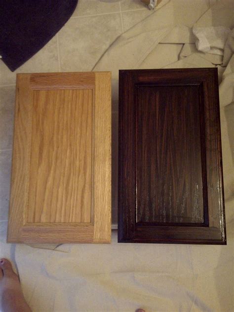 You can find a single vanity for your small bathroom, which will help pull together your design. Misadventures in DIY: | Painting oak cabinets, Diy ...