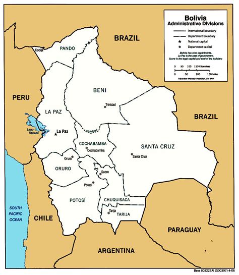 Printable Map Of Bolivia