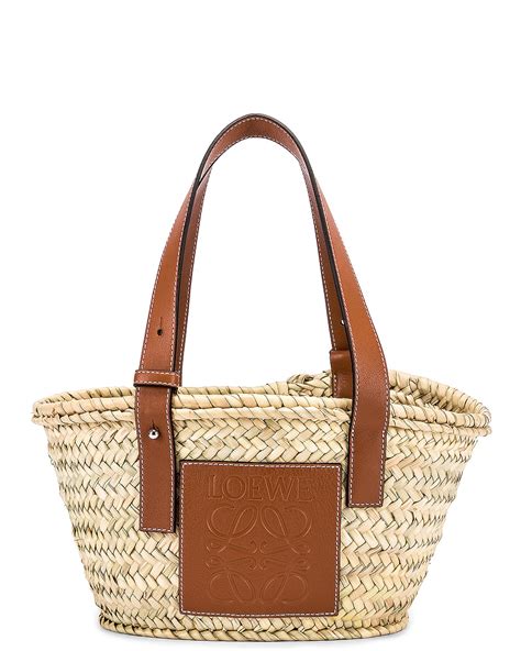 Loewe Basket Small Bag In Natural And Tan Fwrd