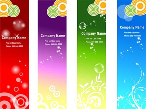 Four Colorful Ads Banners In Vertical Download Free Banners Vector