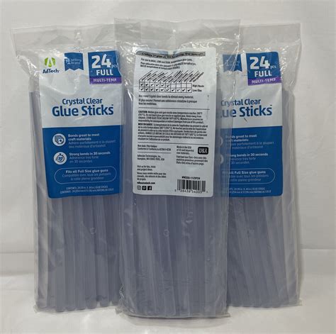 Adtech Crystal Clear Full Size Multi Temp Glue Sticks 10 Length X 44