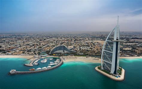 Hd Wallpaper Cityscape Burj Al Arab 4k Night Jumeirah Beach Hotel