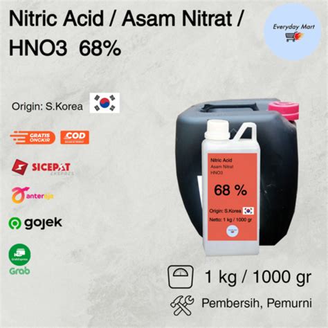 Jual Asam Nitrat 68 1 KG HNO3 1 KG Nitric Acid 68 1 KG Ex Korea