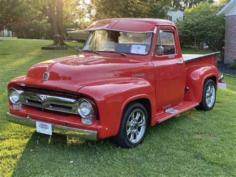 1953 Ford F100 Pickup Red Rwd Manual For Sale Photos Technical