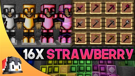 Strawberry Uhc 16x Pvp Texture Pack Fps Boost Minecraft Pebedrock