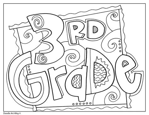 Coloring pages for kids of all ages. Grade Signs - Classroom Doodles