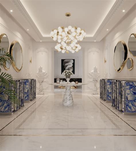 A Luxury Entryway Gallery That Welcomes You Into A Modern Penthouse