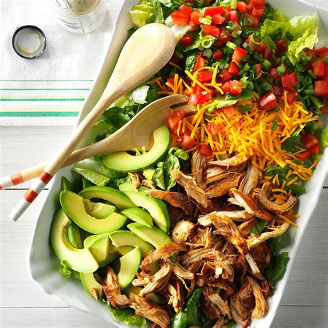 This chicken taco recipe makes you feel like you're having street tacos at home. Slow Cooker Chicken Taco Salad Recipe | Taste of Home