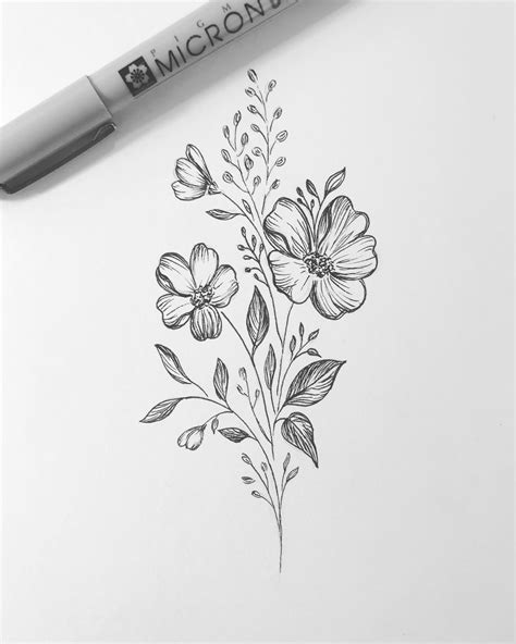How To Draw A Flower Tattoo