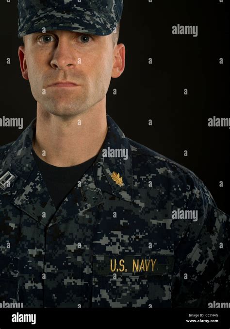 United States Navy Officer In Navy Working Uniform Stock Photo Alamy
