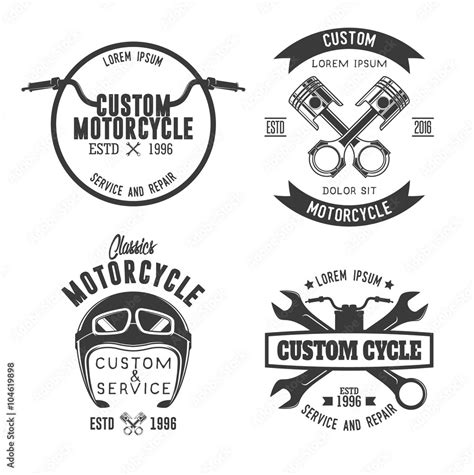 Vintage Motorcycle Badge Stock Vector Adobe Stock