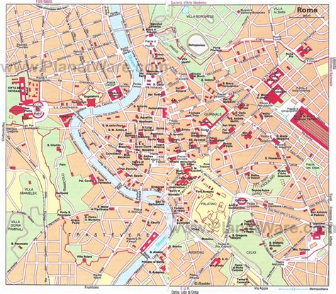 Map Of Central Rome Tourist Attractions Tourist Destination In The World