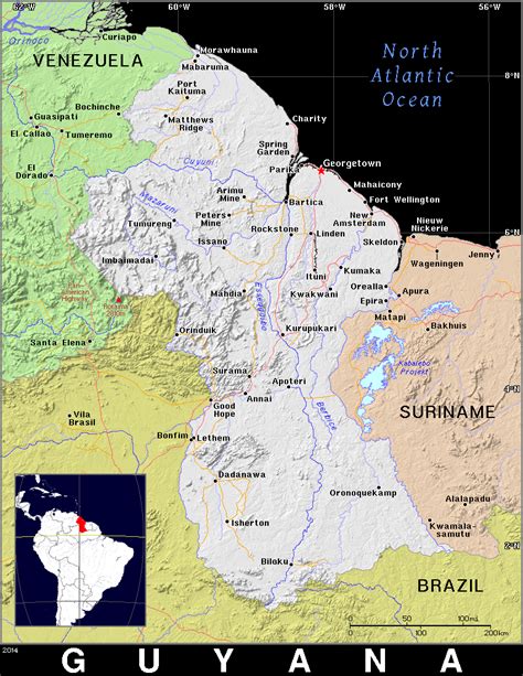 Gy · Guyana · Public Domain Maps By Pat The Free Open Source