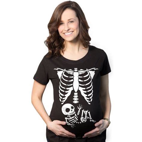 Black Pregnant Skeleton Baby Halloween Fancy Dress Costume Tooth The
