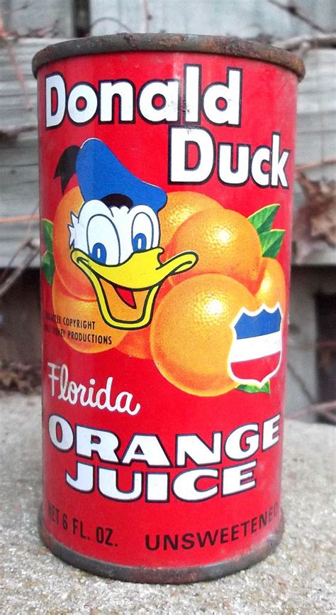 Old Donald Duck Orange Juice Tin Can Florida Orange Juice Vintage