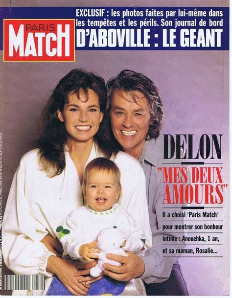 Photo Couverture De Paris Match Alain Delon Sa Femme Rosalie Et Leur Fille Anouchka Purepeople