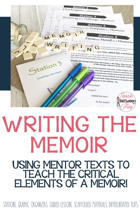 Memoir Writing Lesson Mentor Texts Memoir Writing Writing Lessons