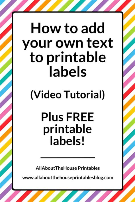 In case you are supposed to produce a basic item label style, perform away with including a good offer of parts because that is just going to make your products label style. How to add your own text to printable labels (plus FREE ...