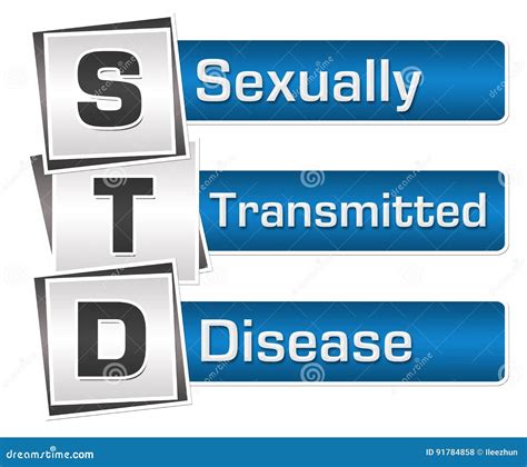 Sexually Transmitted Disease Blue Grey Squares Vertical Stock