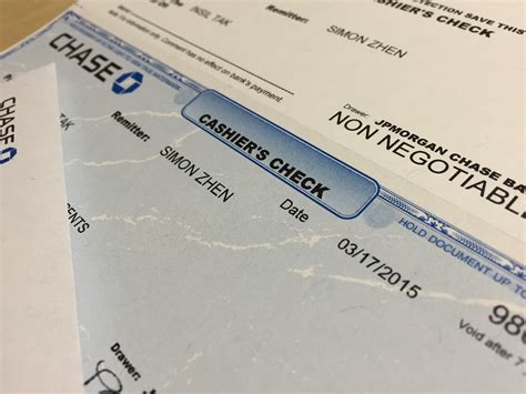 Chase Cashier S Check Template
