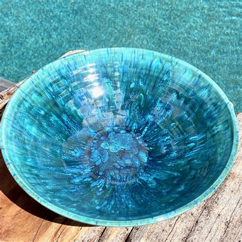 Ocean Bowl Nature Pottery Ceramic Bowl Pottery Bowl Decorative Bowl Centerpiece Bowl
