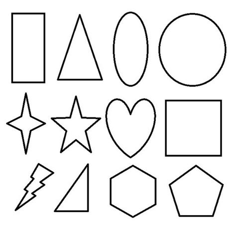 Geometric shapes coloring pages kindergarten parent post : Basic 2D Geometric Shapes Coloring Page - NetArt