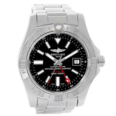 Breitling Aeromarine Avenger Ii Gmt Steel Black Dial Watch A32390