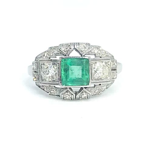 A phenomenal example of an original emerald and diamond ring. Antique Art Deco Emerald & Diamond Ring — Jewellery Discovery