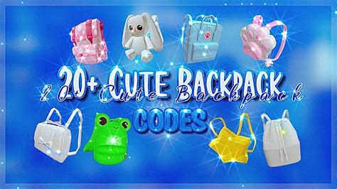 20 Cute Backpack Codes 30 Only Roblox Bloxburg Youtube